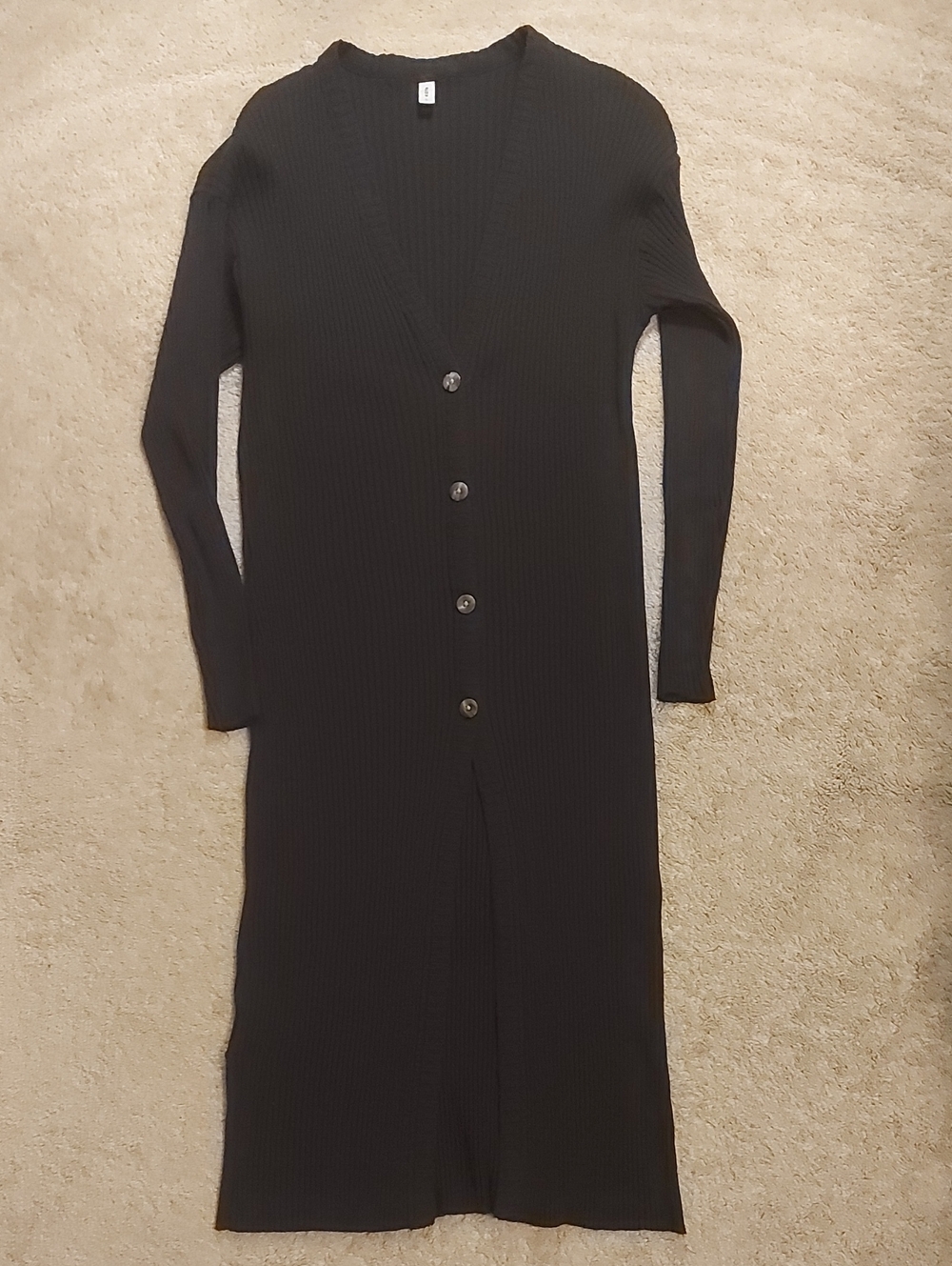Kotn black ribbed dress
